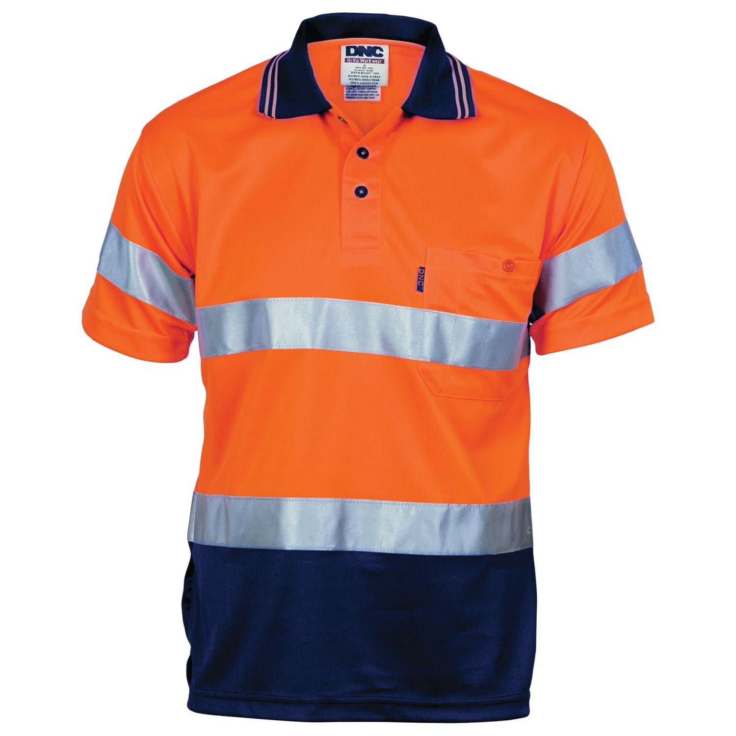 DNC HiVis D/D Cool Breathe Polo Shirt With CSR R/Tape - Short Sleeve
Product Code: 3715