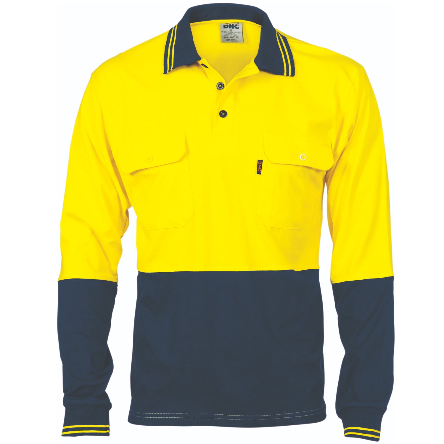 DNC HiVis Cool-Breeze 2 Tone Cotton Jersey Polo Shirt with Twin Chest Pocket - L/S
Product Code: 3944