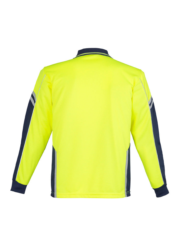 GCZH238 Mens Hi Vis Squad Long Sleeve Polo