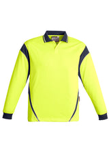 GCZH249 Mens Hi Vis Aztec Long Sleeve Polo