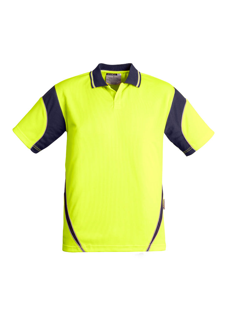 GCZH248 Mens Hi Vis Aztec Short Sleeve Polo