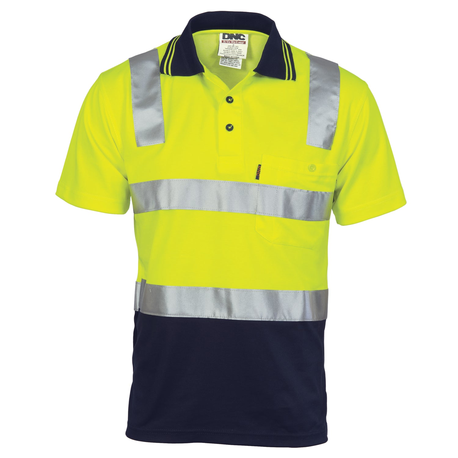 DNC Cotton Back HiVis Two Tone Polo Shirt with CSR R/ Tape - Short sleeve
Product Code: 3817