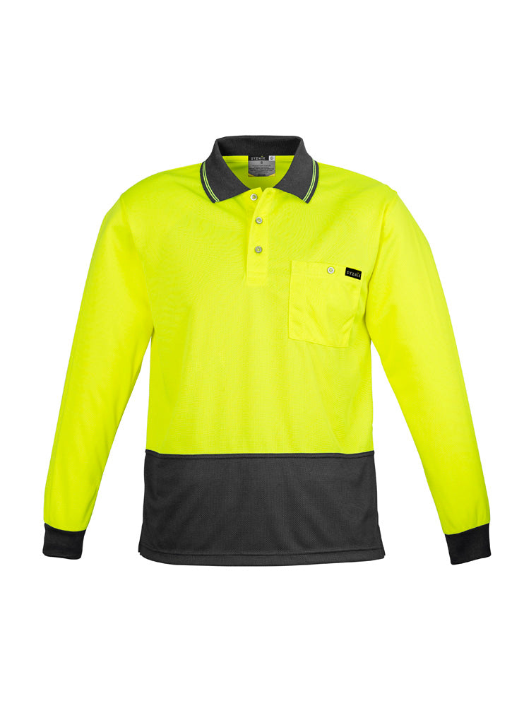 GCZH410 Mens Hi Vis Comfort Back Long Sleeve Polo
