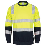 DNC HIVIS 2 tone, crew-neck fleecy sweat shirt with shoulders, double hoop body and arms CSR R/Tape.
Product Code: 3723