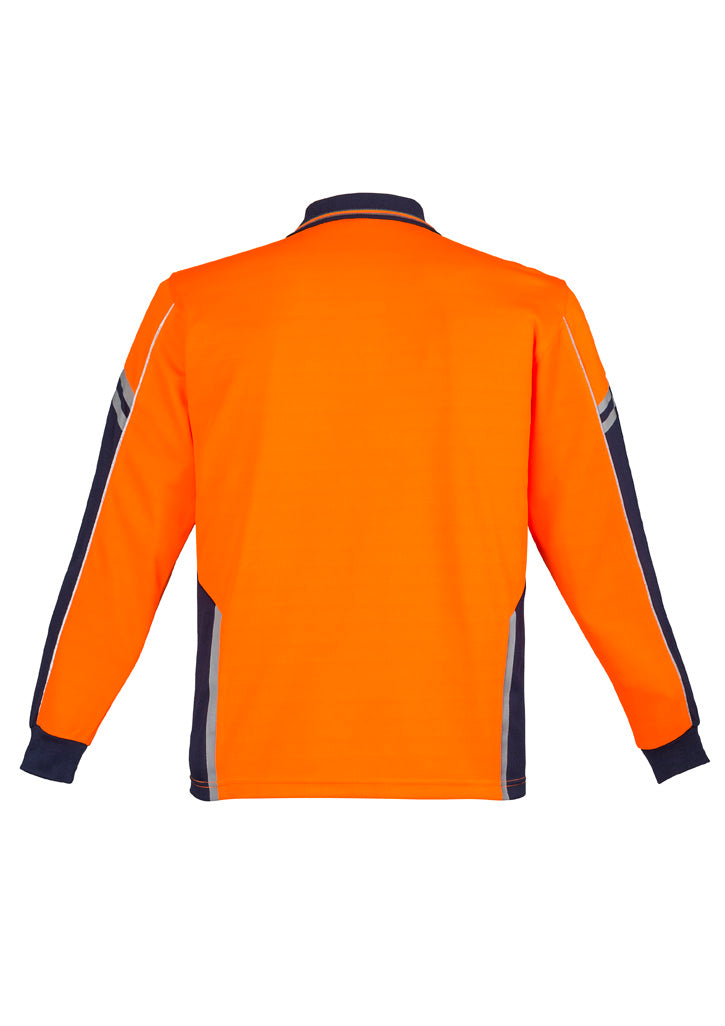 GCZH238 Mens Hi Vis Squad Long Sleeve Polo