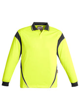 GCZH249 Mens Hi Vis Aztec Long Sleeve Polo