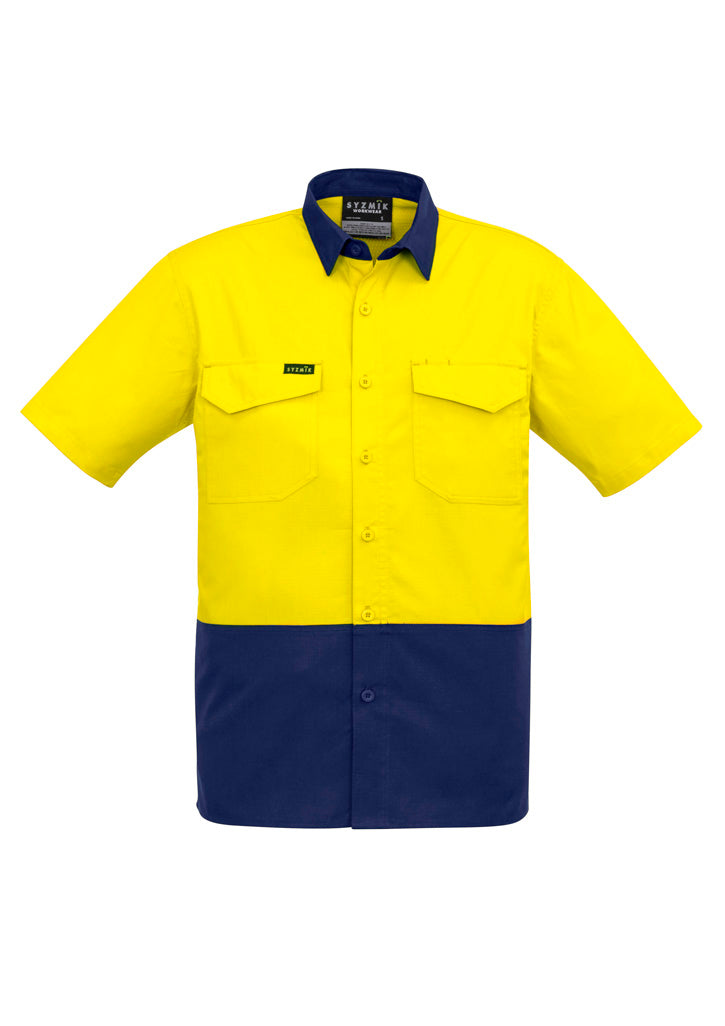 GCZW815 Mens Rugged Cooling Hi Vis Short Sleeve Shirt