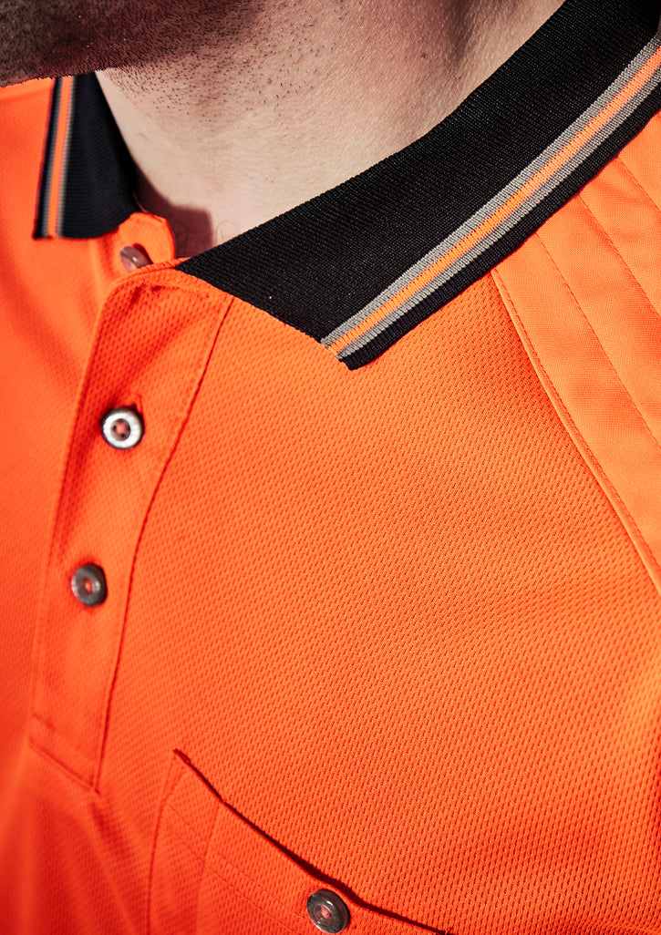 GCZH465 Mens Hi Vis Reinforced Squad Short Sleeve Polo