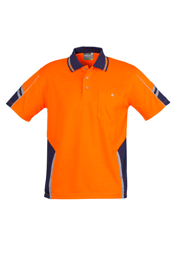 GCZH237 Mens Hi Vis Squad Short Sleeve Polo