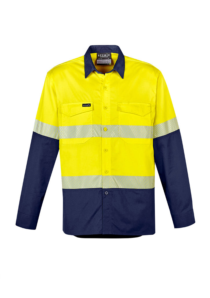 GCZW229 Mens Rugged Cooling Hi Vis Segmented Tape Long Sleeve Shirt