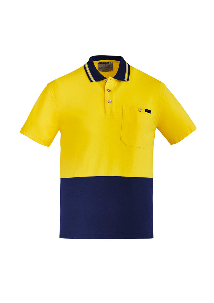 GCZH435 Mens Hi Vis Cotton Short Sleeve Polo