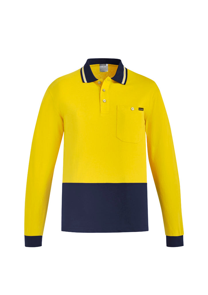GCZH430 Mens Hi Vis Cotton Long Sleeve Polo