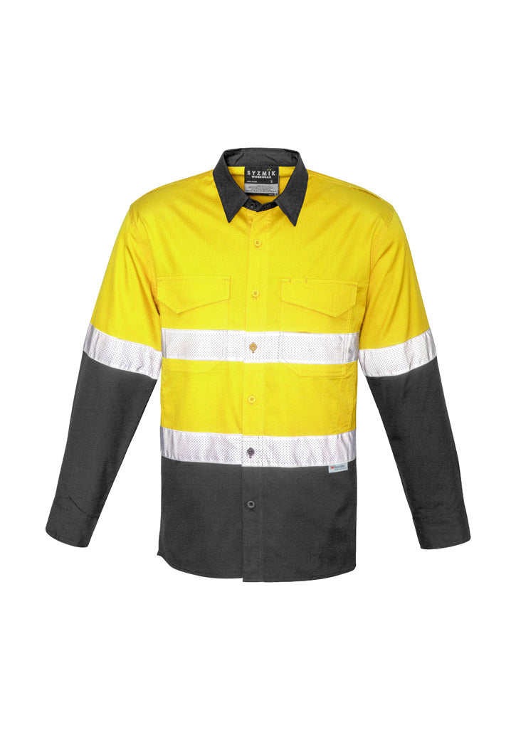 GCW129 Mens Rugged Cooling Hi Vis Taped Long Sleeve Shirt
