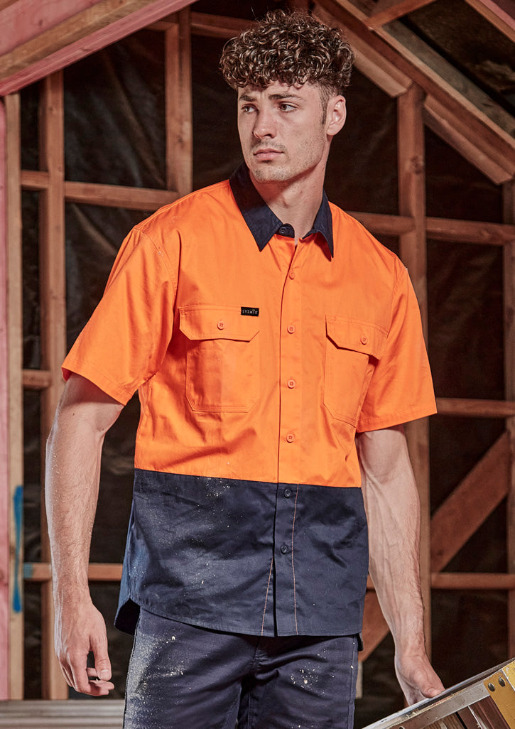 GCZW115 Mens Hi Vis Short Sleeve Shirt