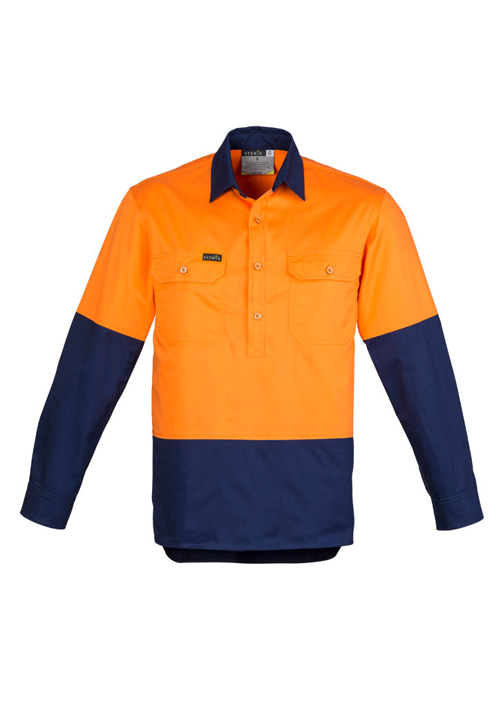 GCZW560 Mens Closed Front Long Sleeve Shirt