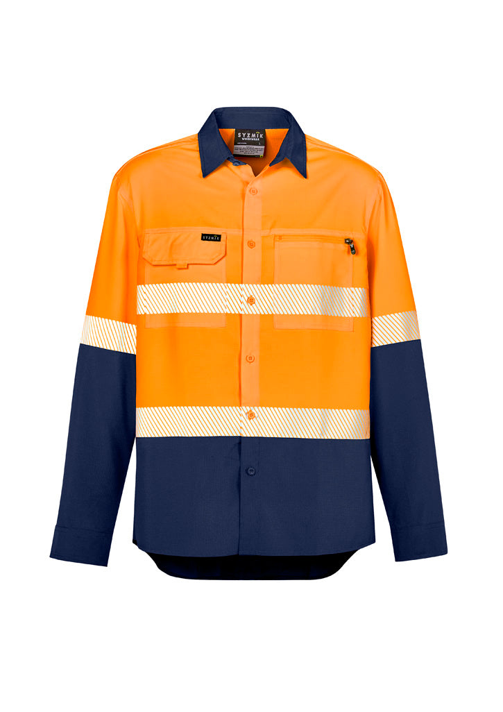 GCZW470 Mens Hi Vis Outdoor Segmented Tape Long Sleeve Shirt