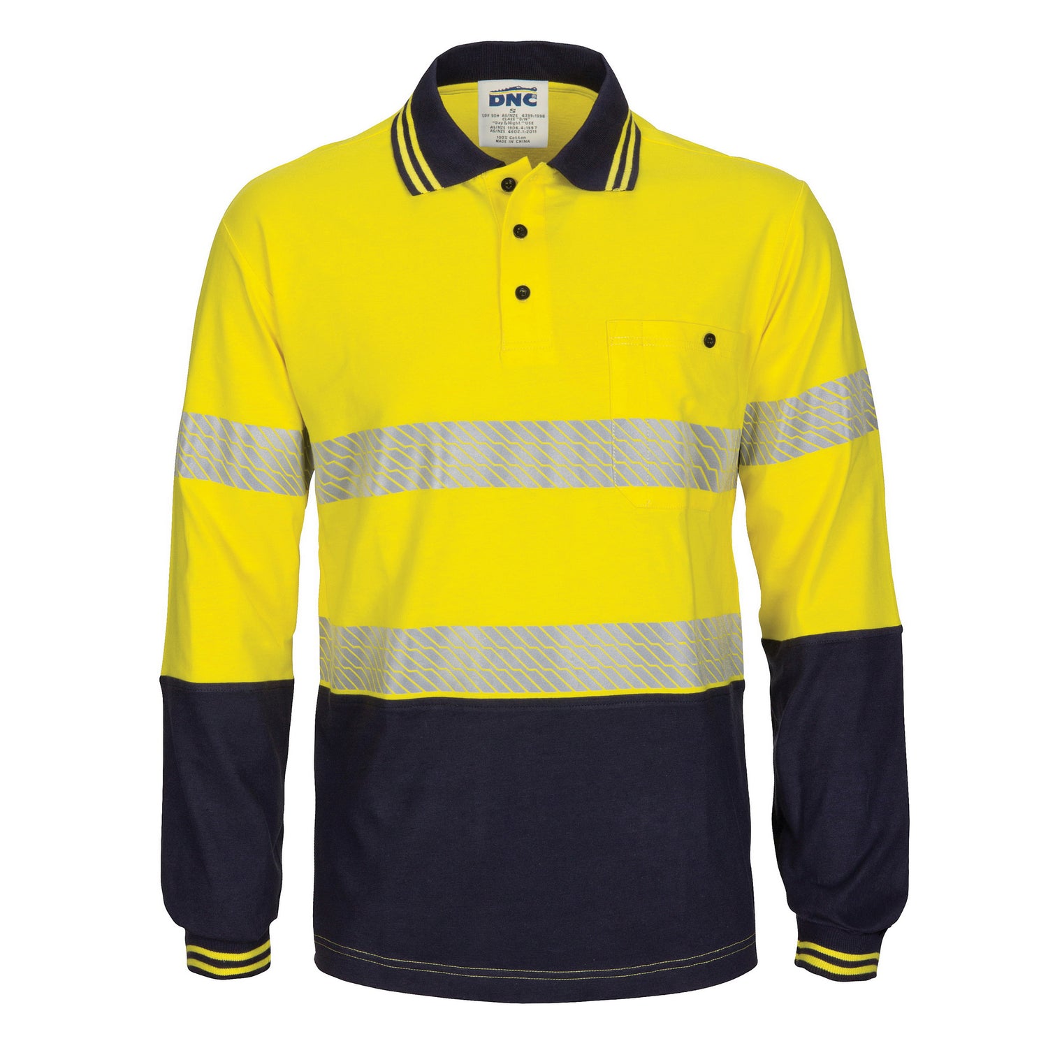 DNC HIVIS Segment Tape Cotton Jersey Polo - Long Sleeve
Product Code: 3516