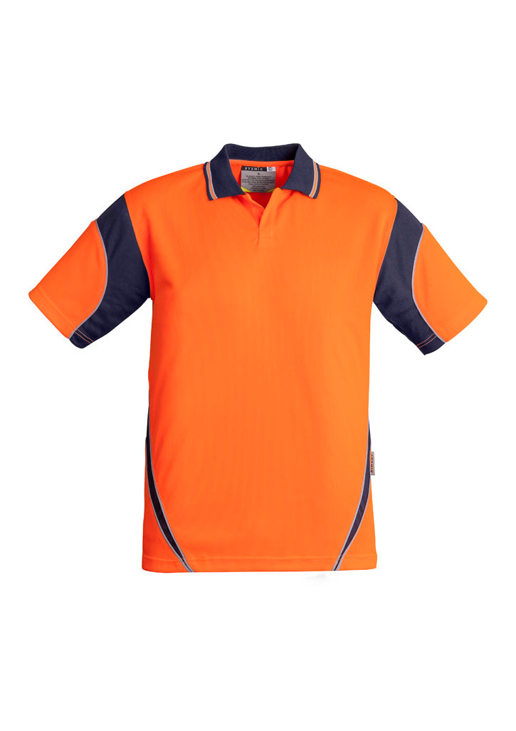 GCZH248 Mens Hi Vis Aztec Short Sleeve Polo
