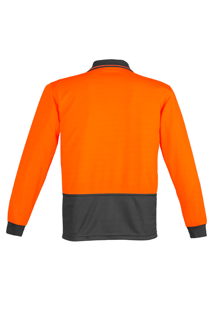 GCZH410 Mens Hi Vis Comfort Back Long Sleeve Polo