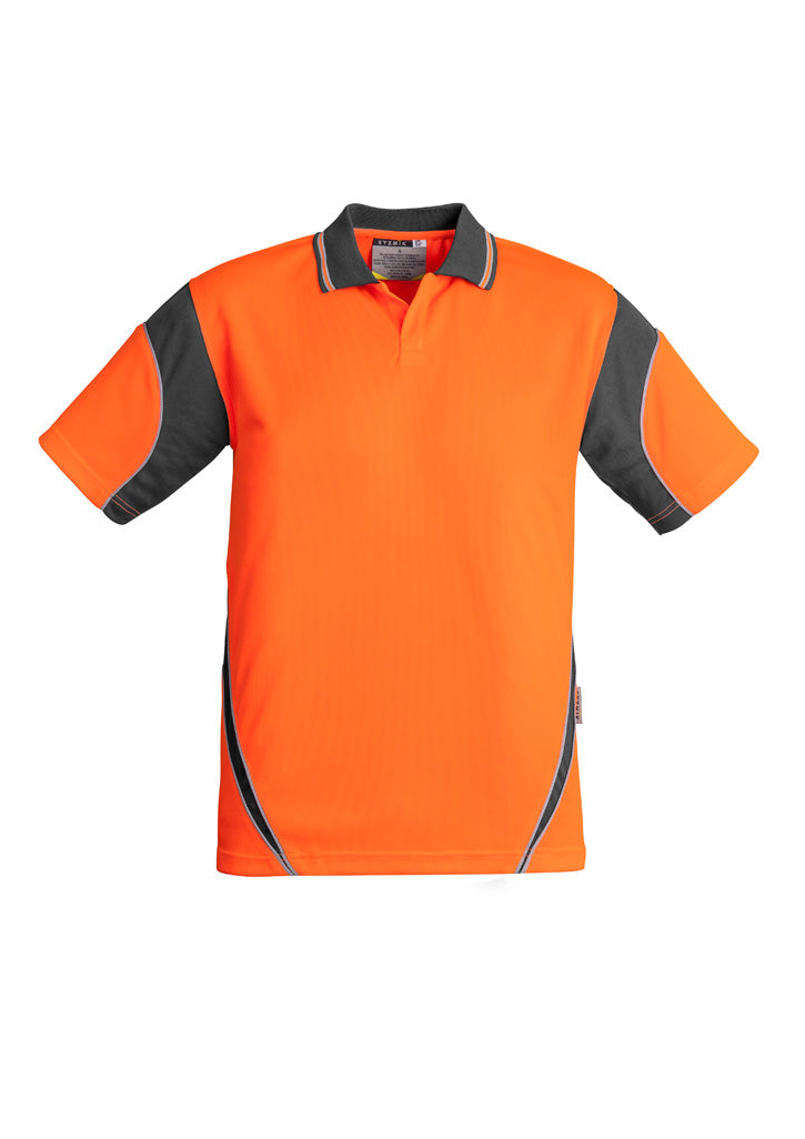GCZH248 Mens Hi Vis Aztec Short Sleeve Polo