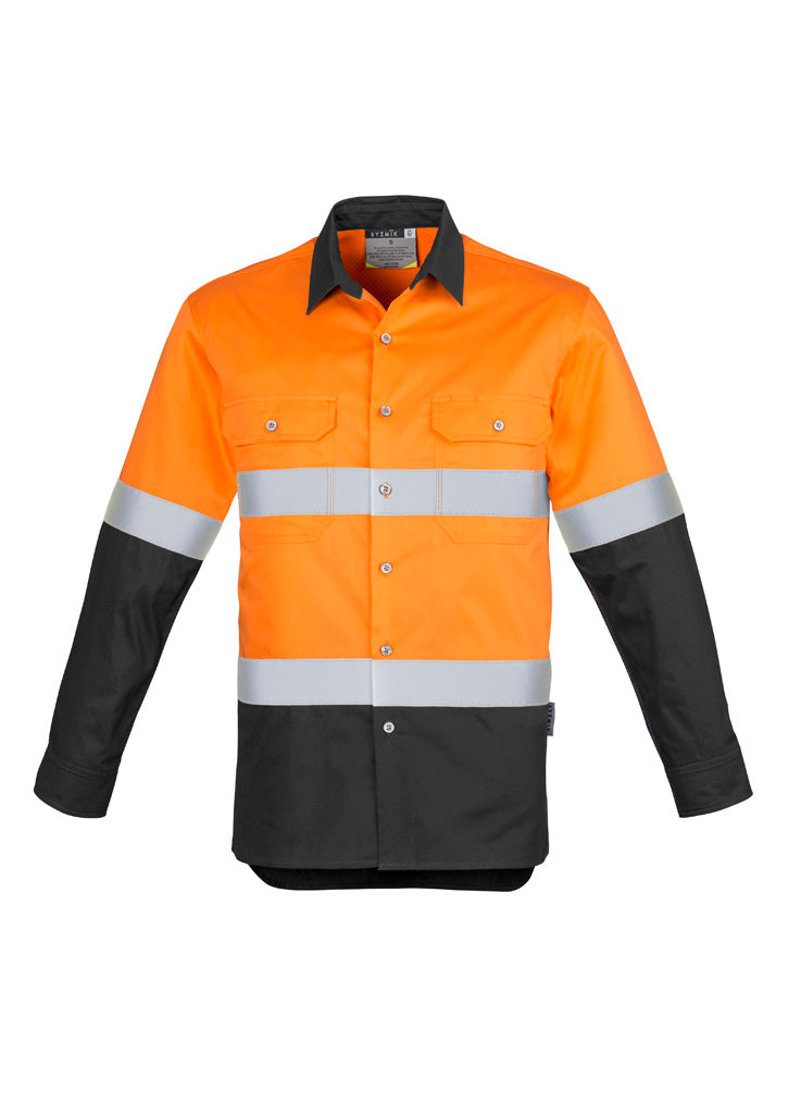GCZW123 Mens Industrial Long Sleeve Shirt - Hoop Taped