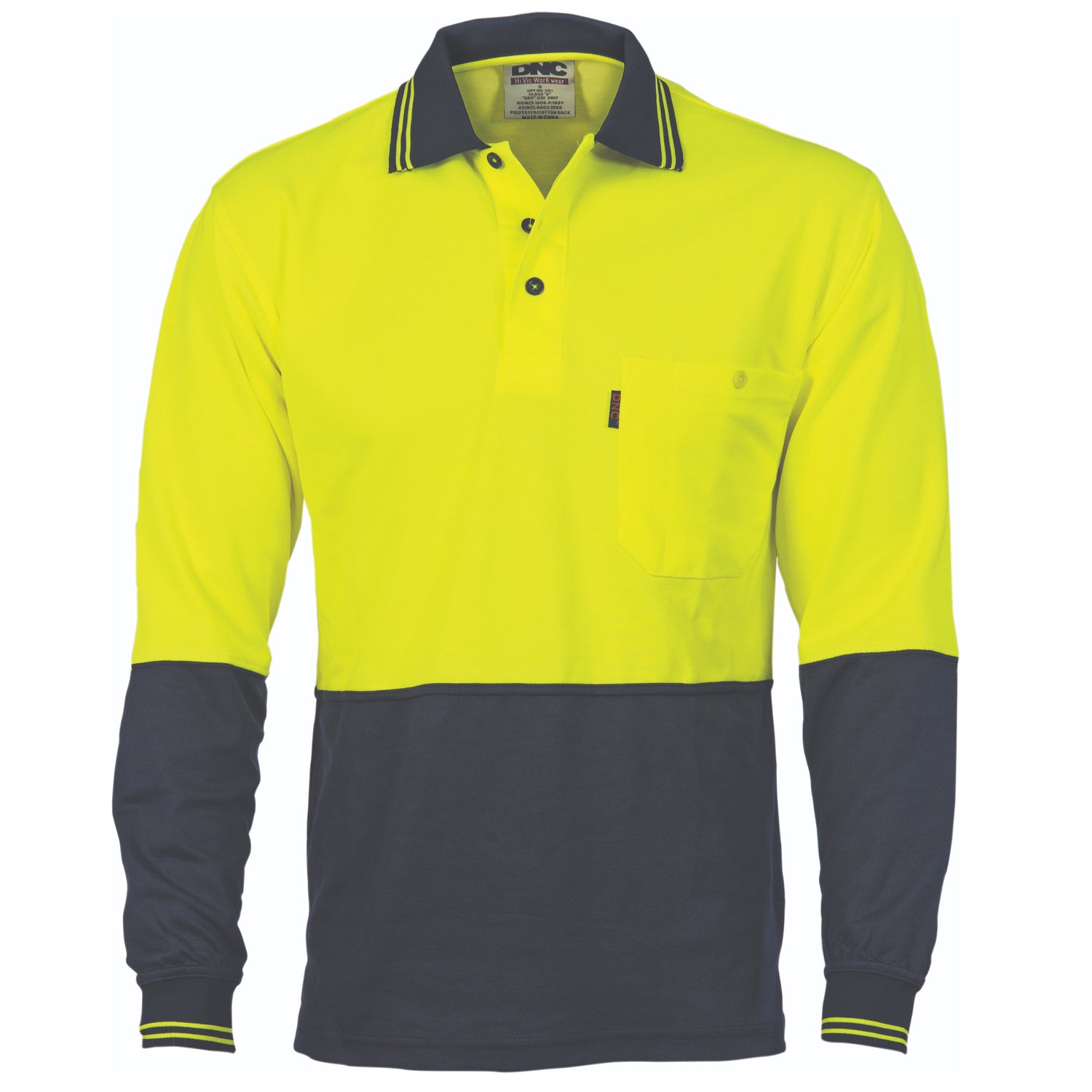 DNC Cotton Back HiVis Two Tone Fluoro Polo - Long Sleeve
Product Code: 3816
