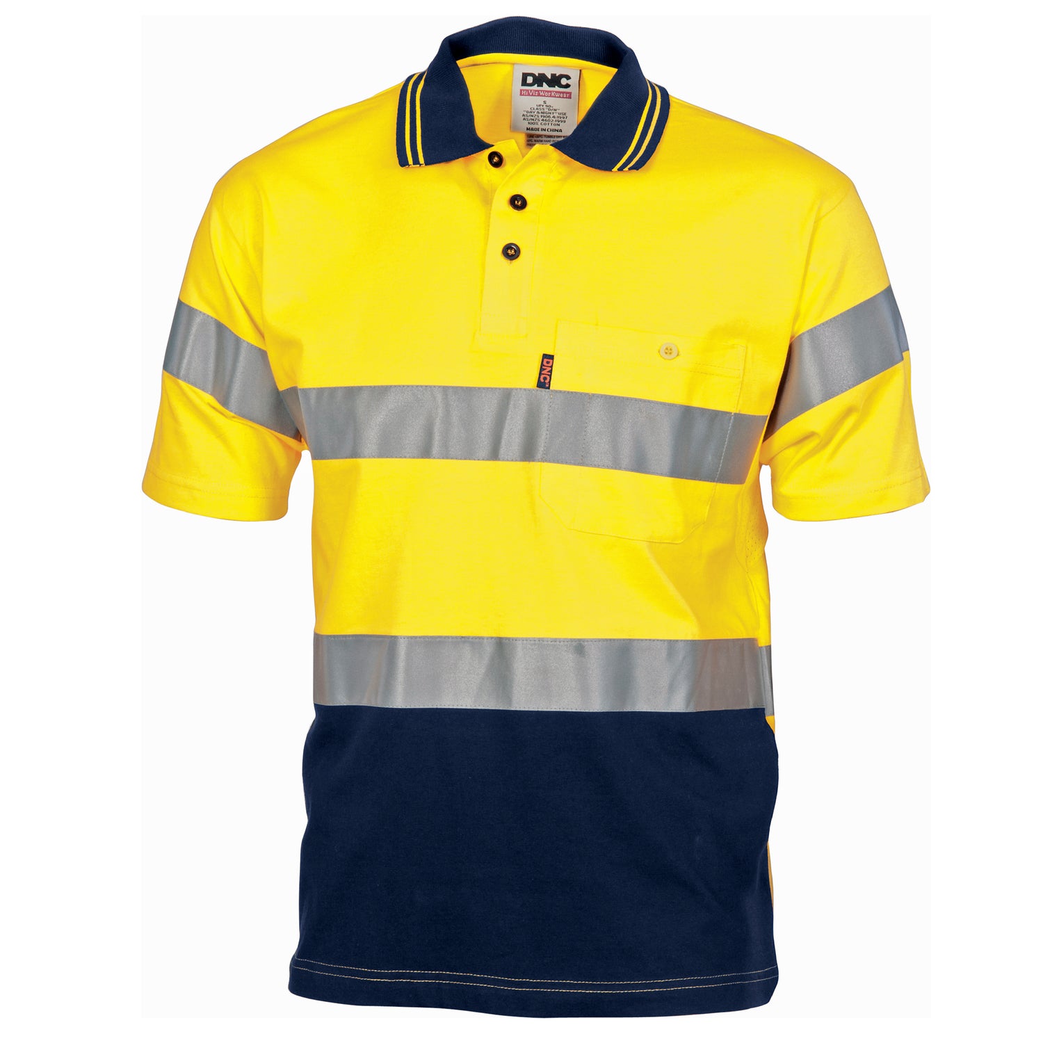 DNC Hivis Cool-Breeze Cotton Jersey Polo With CSR R/Tape - S/S
Product Code: 3915