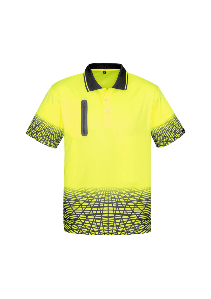 GCZH300 Mens Hi Vis Tracks Short Sleeve Polo