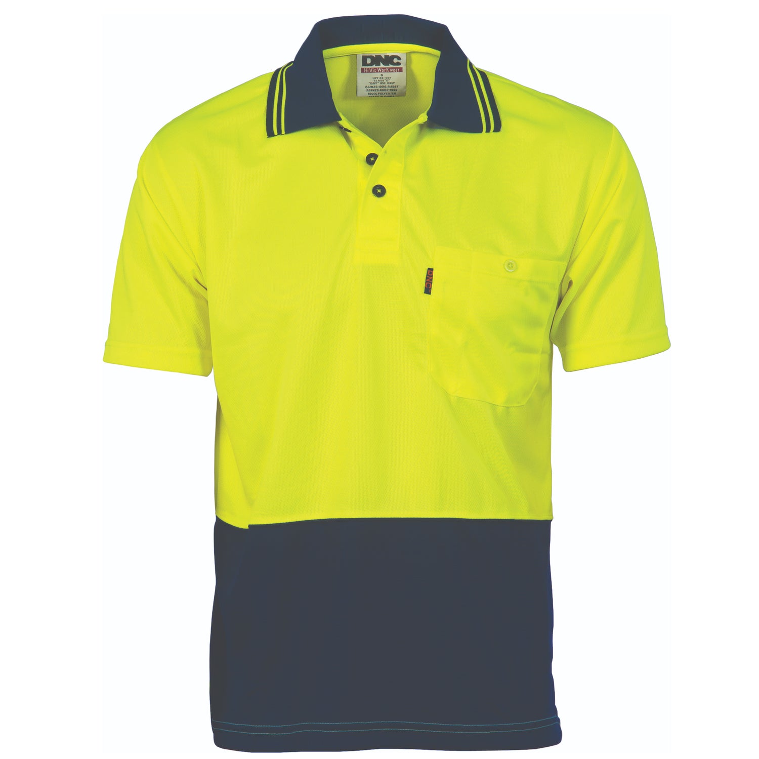DNC HiVis Two Tone Cool Breathe Polo Shirt, Short Sleeve
Product Code: 3811