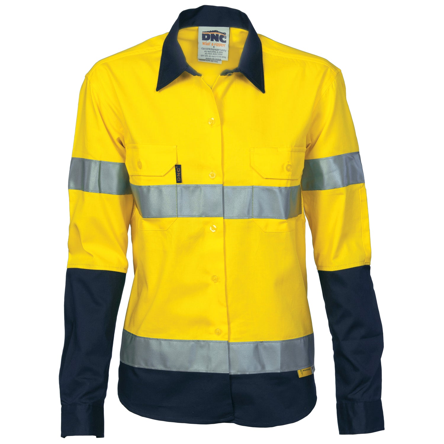 DNC Ladies HiVis Two Tone Drill Sh irt with 3M R/Tape - Long sleeve
Product Code: 3936