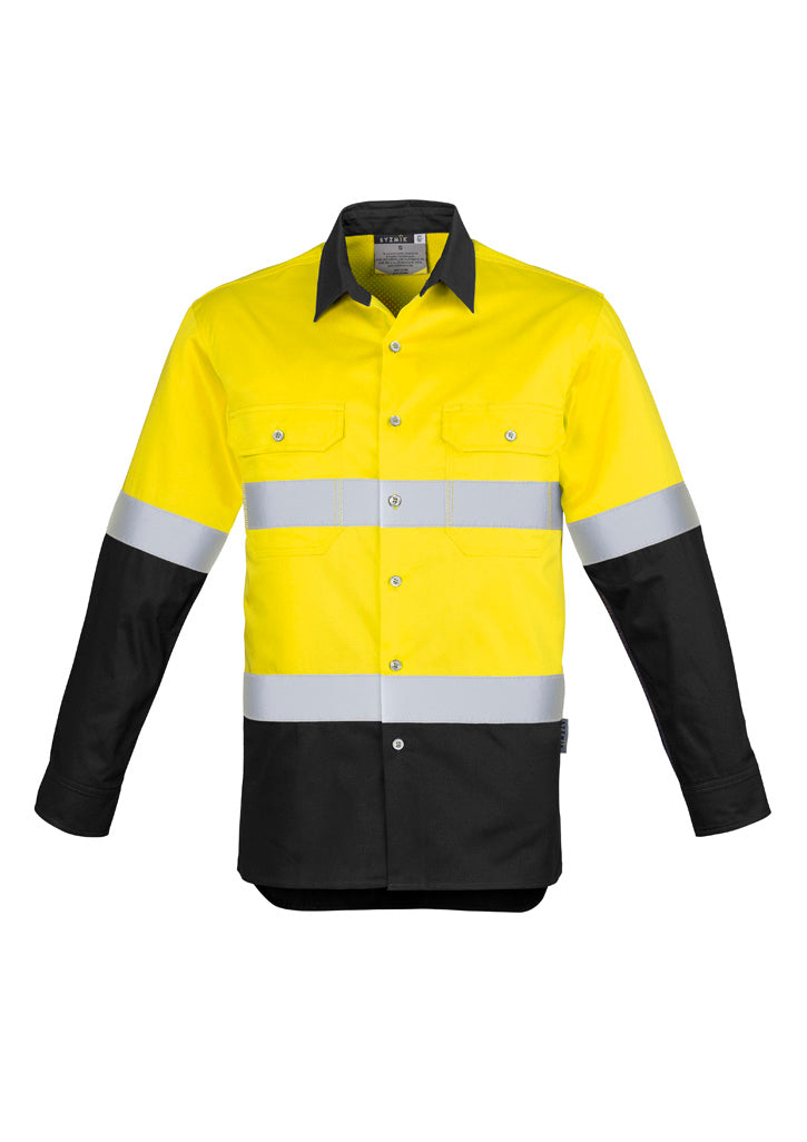 GCZW123 Mens Industrial Long Sleeve Shirt - Hoop Taped