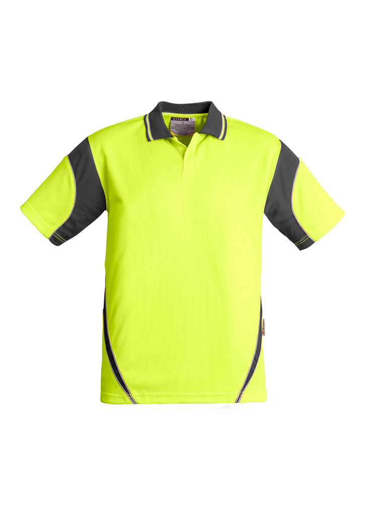 GCZH248 Mens Hi Vis Aztec Short Sleeve Polo