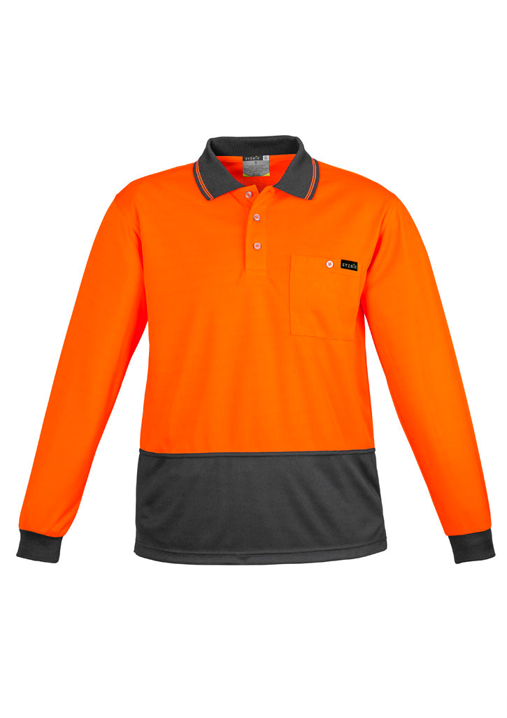 GCZH410 Mens Hi Vis Comfort Back Long Sleeve Polo