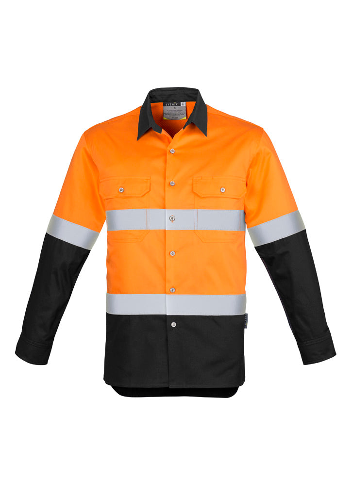 GCZW123 Mens Industrial Long Sleeve Shirt - Hoop Taped