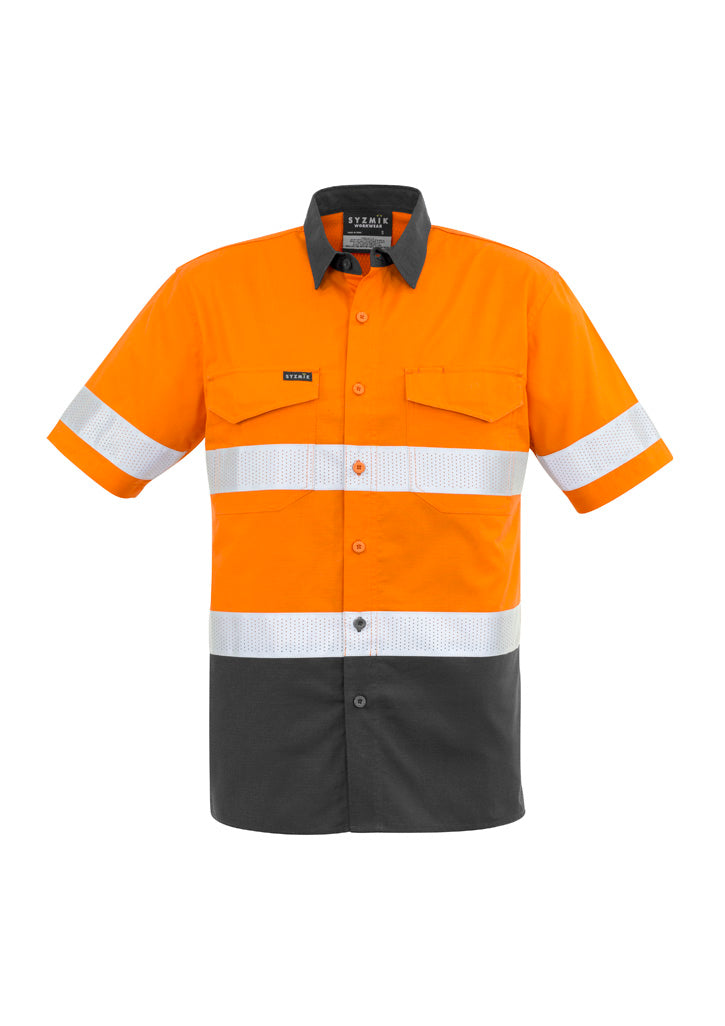 GCZW835 Mens Rugged Cooling Hi Vis Taped Short Sleeve Shirt